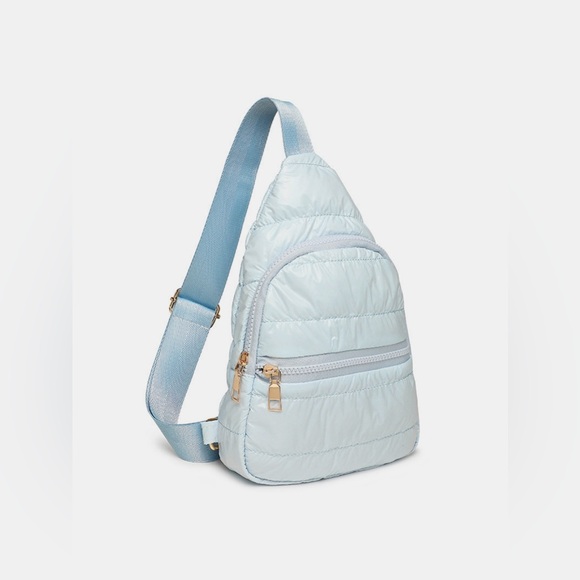 Quilted Adjustable Strap Puffy Sling Bag - Picture 13 of 14